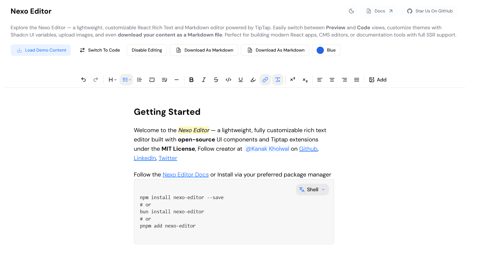 Rich Text Editor React